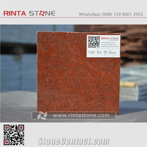 China Red Granite Dyed Red Chili Red Stone Painted Red Black Granite Chines Imperial Red Granite