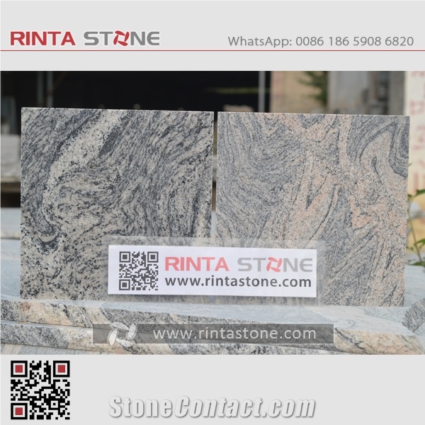 Waves Pattern Granite Slabs Tiles Step Stairs Riser Countertops China Multicolour Wave Sand Granite G261 Granite Juparana Grey Pink Stone