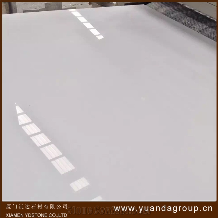 Pure White Artificial Marble Engineer Nano Glass Stone Slabs