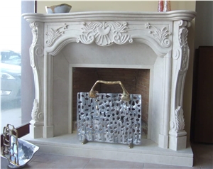 Flower Carved Fireplace Mantel Marble Fireplace Mantel