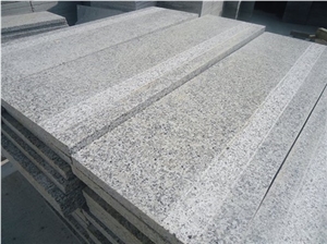 Chinese Cheaper Grey Granite Steps / Riser / Stairs with Flamed Anti-Slip, China Crystal Light Granite Steps G603