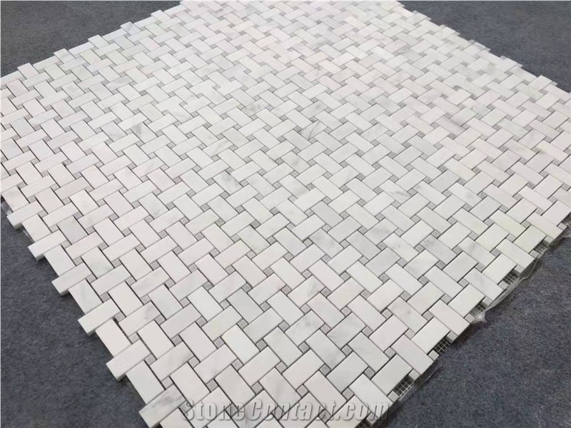Eastern White Marble,Oriental White Marble,China White Marble,Chinese Carrara White Marble Hexagon Mosaic