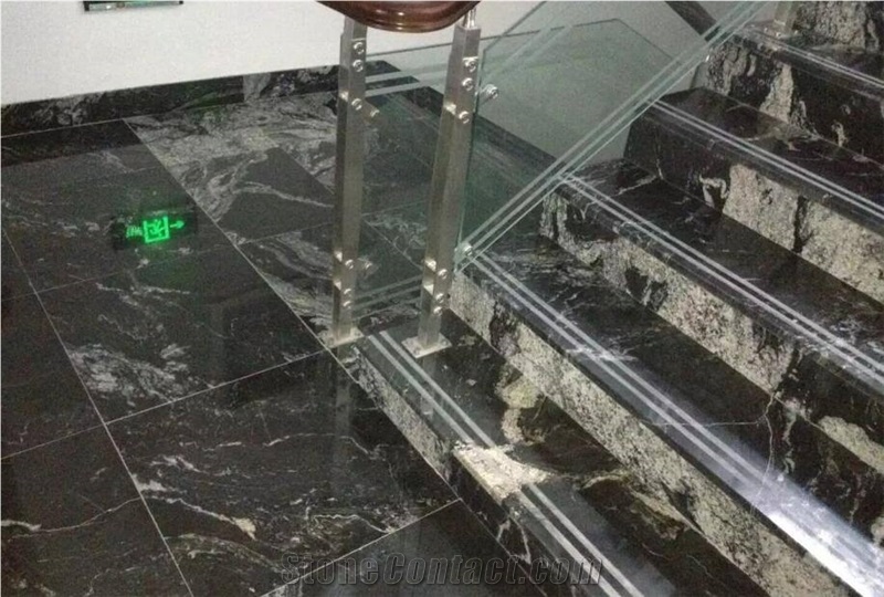 Fantasy Black Marble Wall Covering Tiles, Floor Covering Tiles, Work Tops, Wall Cladding