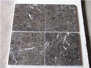 White Veins Hang Grey Marble Tiles, China Grey Marble Floor Covering Tiles