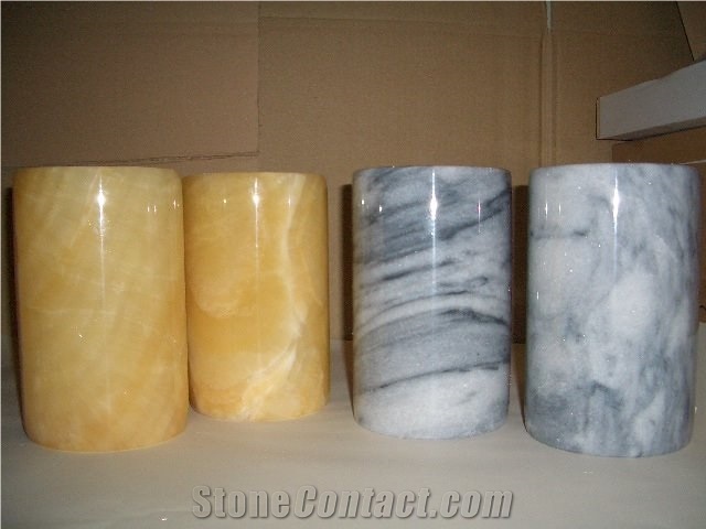 Yellow Onyx Candel Holder, Home Decor Products