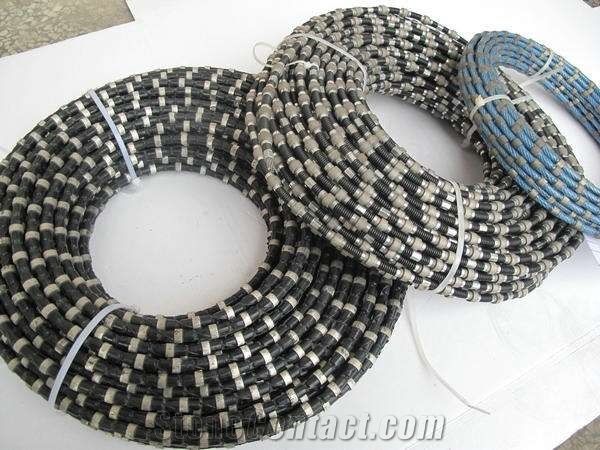 China 11.5mm Rubberized Diamond Wire Saw for Granite Quarry