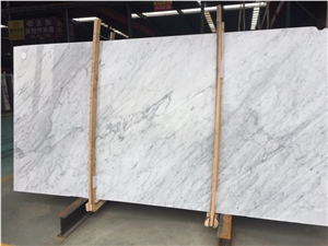 China Bianco Carrara White Marble with Grey Veins Polished Slabs for Interior Decoration Wall & Floor Covering