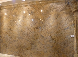 Giallo Crystal Granite Slabs & Tiles, Brazil Yellow Granite