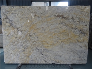 Own Factory High Quality Cheapest Polished Golden Flower Granite Slabs & Tiles & Cut-To-Size for Floor Covering and Wall Cladding,Chinese Yellow Granite for Project/Hotel/House,Large Quantity in Stock