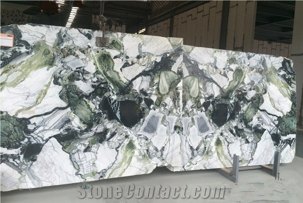White Beauty/Ice Connect Marble/Chinese Green /Marble Tiles/Cut to Size/Ice Green/White and Green