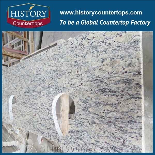 2017 High Quality Brazil Giallo Cecilia Granite,China Stone Market, Polished Bathroom Countertops, Vanity Tops