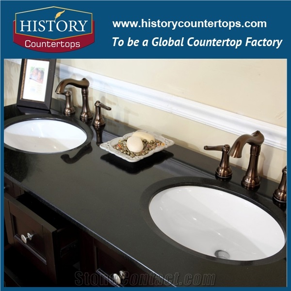 2017 Trends Galaxy Black Granite Natural Stone for Kitchen Counter Tops Prefab,Bathroom Counter Tops Customized Kitchen Island,Worktops,Desk Tops