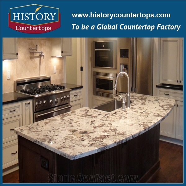2017 Trends White Delicatus Granite or Vienna Granite Natural Stone for Kitchen Counter Tops Prefab,Customized Kitchen Island,Worktops,Desk Tops