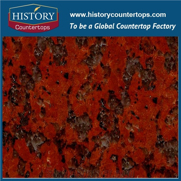 Africa Red Granite Can Be Polished, Sawn Cut, Sanded, Rockfaced, Sandblasted, Tumbled for Custom Kitchen Countertop, Cut to Size Polished