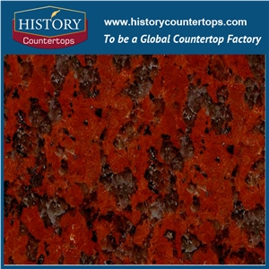 Africa Red Granite Can Be Polished, Sawn Cut, Sanded, Rockfaced, Sandblasted, Tumbled for Custom Kitchen Countertop, Cut to Size Polished