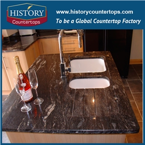 Black Cosmic Granite for Kitchen Countertops,30mm Thickness Granite Countertop Design,Natural Granite Countertop,Kitchen Countertop Granite Surface,Polishing Natural Stone Countertops