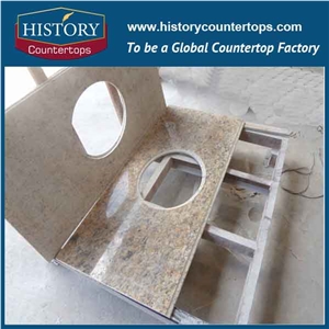 Brazil Santa Cecilia Granite from China Stone Market, Polished Bathroom Countertops, Vanity Tops for Project