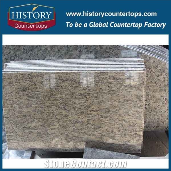Cheap Santa Cecilia Light Granite, Brazil Yellow Granite Tile & Slabs for Exterior - Interior Wall and Floor Applications, Fountains, Pool and Wall Cappi