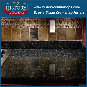 China High Quality Butterfly Green Granite Countertops Natural Durable Stone, Economical Choice Popular in Kitchen Counter Tops Style for Custom Hospitality & Multi-Family Projects