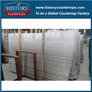 China Serpeggiante White Marble 60x60 Tiles and Big Slabs Customized Size Polished Sandblasted, Tumbled Finishing