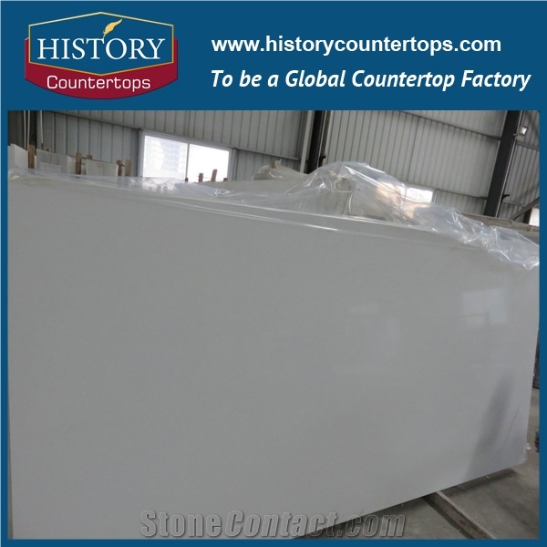 Chinese Pure White Quartz Stone Type for Polished Kitchen Countertops,Polishing Batheroom Vanity Tops,Slabs&Tiles,Worktops,Island Top