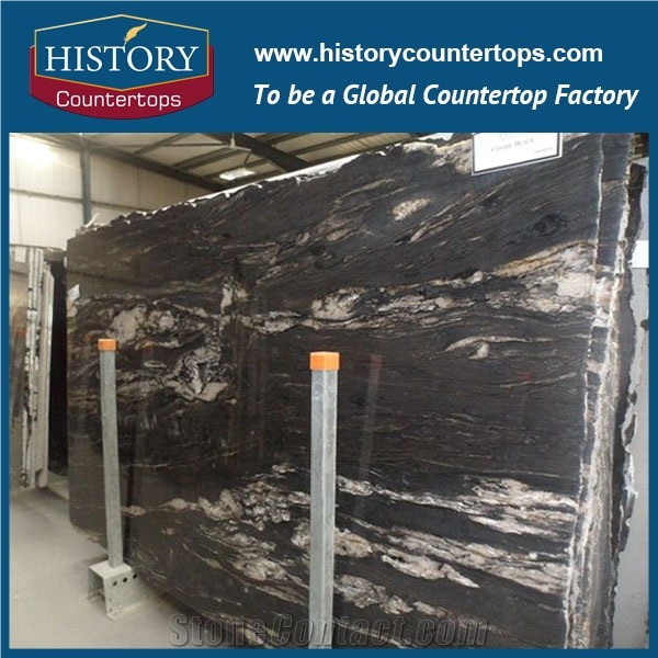 Cosmic Black Titanium, Titanium Mc Granite,Titanium Black, Titanium Black Granite Slabs & Tile for Exterior - Interior Wall and Floor Applications