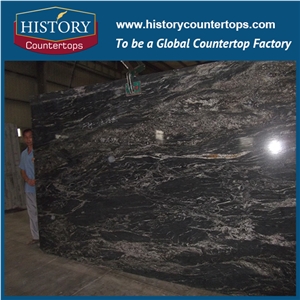 Cosmic Black Titanium, Titanium Mc Granite, Titanium Black,Titanium Black Quartzite Cut to Size & Slabs for Exterior - Interior Wall and Floor Applications