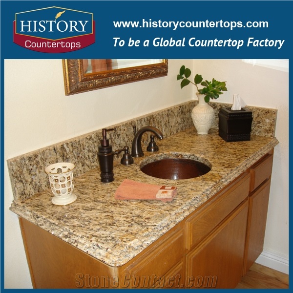 Custom Bathroom Vanity Tops with Sinks, Prefabricate Bathroom Tops Solid Surface, Best Selling Granite Tops for Hospitality Projects