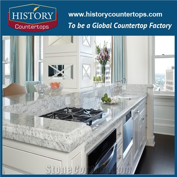 Galaxy White Granite Natural Stone Kitchen Countertops White Bench