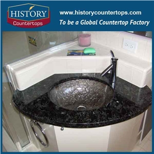 Granite Stone Bathroom Tops, Granite Vanity Top for Vessel Sink, Bathroom Solid Surface Tops for Hospitality and Multi-Family Projects