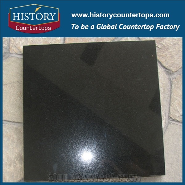 Hot Sale & High Quality Absoutely Black / China Supreme Black Granite Slabs & Flooring Tile Prices