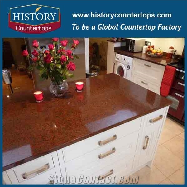 Kitchen Worktops with Granite Tops, Polished Surface Countertops, Custom Edging and Standard Size Tops for Multi-Family Projects
