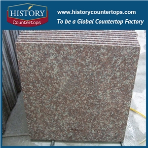 Low Price&Own Quarries Granite Slab and Tile G687 Peach Blossom Red Gutian Polished Flooring Tile