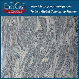 Multicolor Grain or Sand Ripple Granite Stone for Solid Surface Countertops, Prefeb Polished Granite Countertop