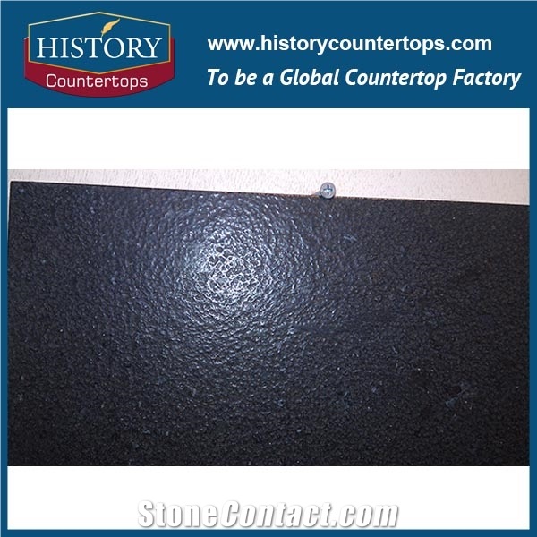 Natural Stone G684 Fuding Black Granite Basalt Slab &Tile Polished Flamed Leather Finish for Sale