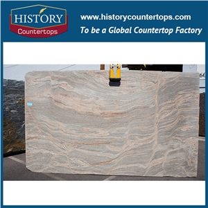 Natural Stone High Polished Juparana Colombo Multicolor Granite Stone, Colombo Juprana Granite for Countertops & Vanity Tops