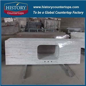 River White or Thunder White Granite Counter Top Materials from Brazil, Granite Polishing Solid Surface with High Quality & Cheap Good Option for Kitchen Countertops