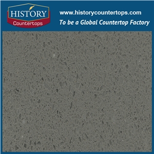 Sparking Quartz Series,Grey Glass and Crystal Quartz Stone Concrete,Polishing Surface, Quartz Stone Manufacturer, China Competetive Quartz Factory