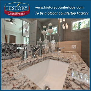 Topazio Imperiale Granite Counter Top Materials from Brazil, Granite Polishing Solid Surface with High Quality & Cheap Good Option for Bathroom Countertops