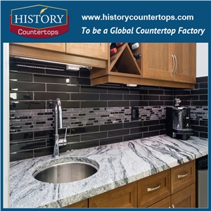 Viscont White Granite,Natural Stone Kitchen Countertops,White Bench Tops,Polished Surface Kitchen Countertop,Custom Size Stone Granite Countertop