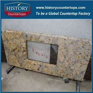Wholesale Sunny Flower Granite from Brazil Polished Bathroom Countertops, Bathroom Vanity Tops,Bathtop Backsplashes,With Great Price and Top Quality