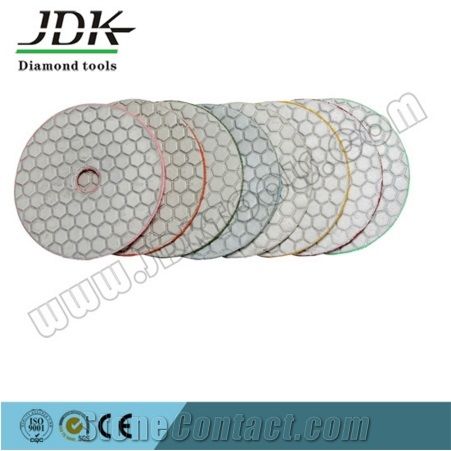 Granite Dry Flexible Polishing Pads with Different Grits for Granite, Marble, Concrete and Engineer Stone Polishing, Use on Angle Grinder