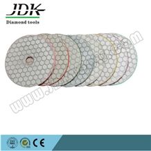 Granite Dry Flexible Polishing Pads with Different Grits for Granite, Marble, Concrete and Engineer Stone Polishing, Use on Angle Grinder