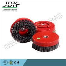 Made in China Snail Lock M14 Connector Round Antique Abrasive Brushes, Round Shape Stone Processing Tools