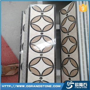 Customized Waterject Marble Ceramic Border Molding for Hall