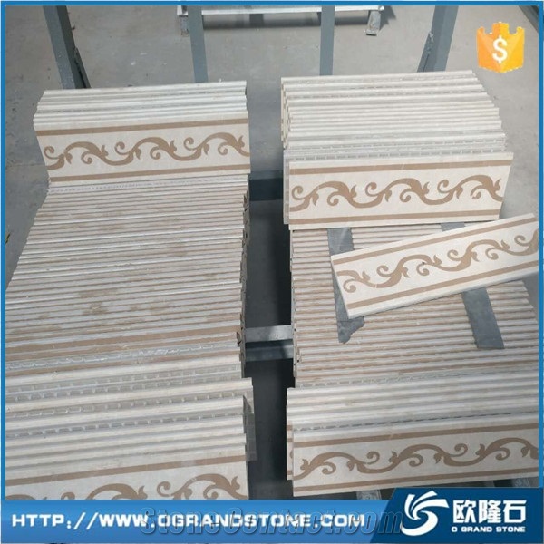 Customized Waterject Marble Ceramic Border Molding for Hall