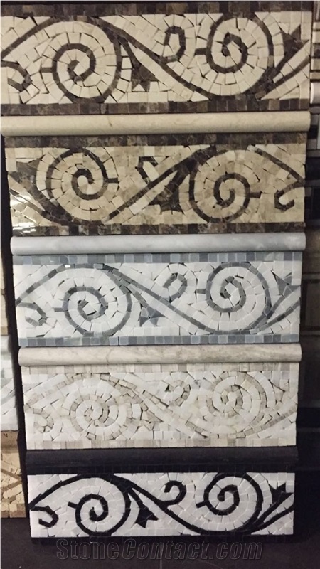 Floor Marble Mosaic Border Molding Slab Strip