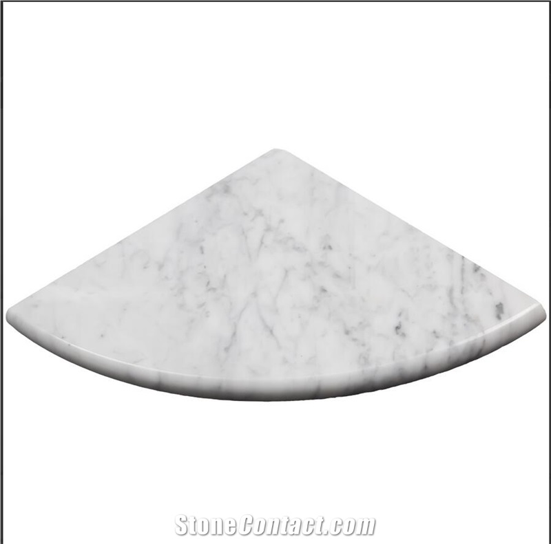 Italian Carrara White Marble Corner Shower Shelves
