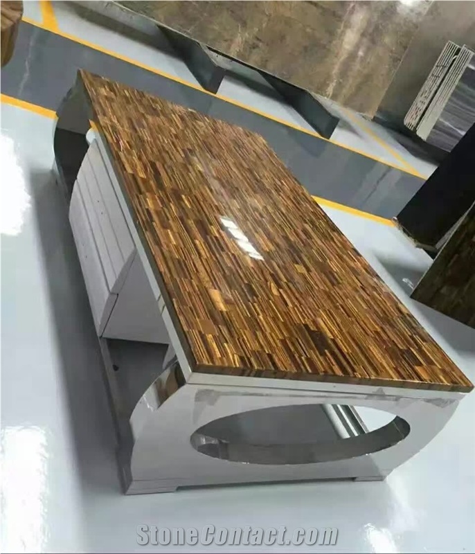 Tiger Eye Stone Slab for Table Top, Countertop