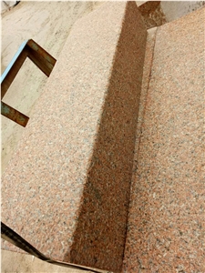 G386-8 Shidao Red Granite Bushhammered Surface Steps Stairs and Staircase Competitive Prices